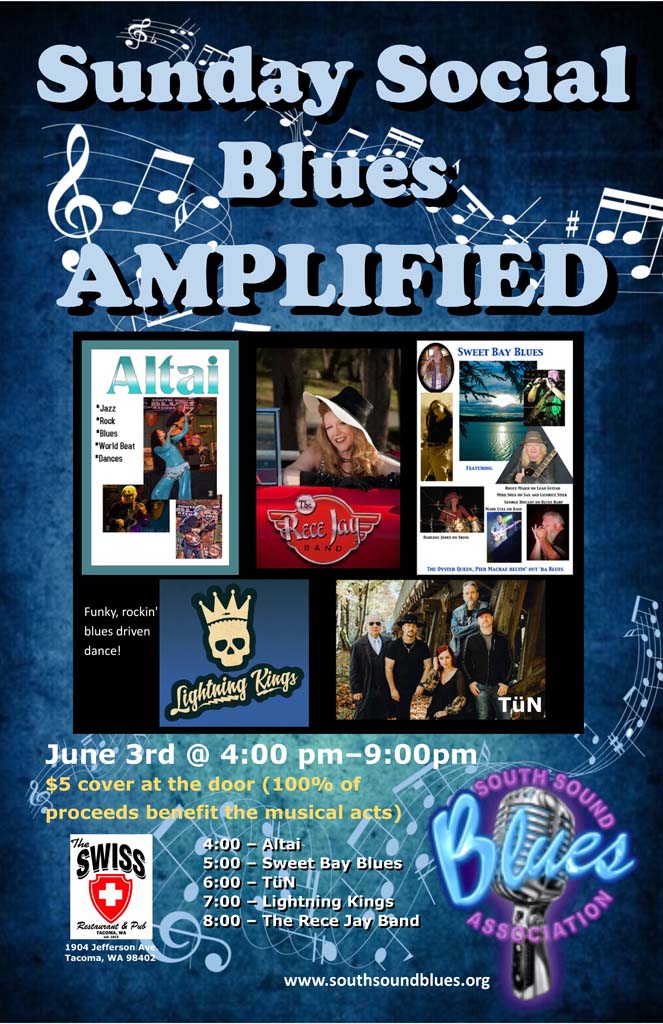 Sunday Social Blues Amplified poster 6/3/18